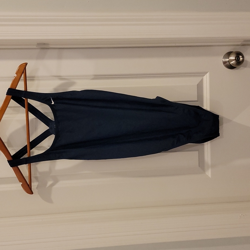 Nike navy swim suit. Size14